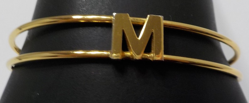 Vintage Trifair Initial M Cuff Bracelet 6616 Classic!