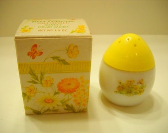 Vintage 1974 Avon Buttercup Salt Shaker (35) Sonnet Cream Sachet