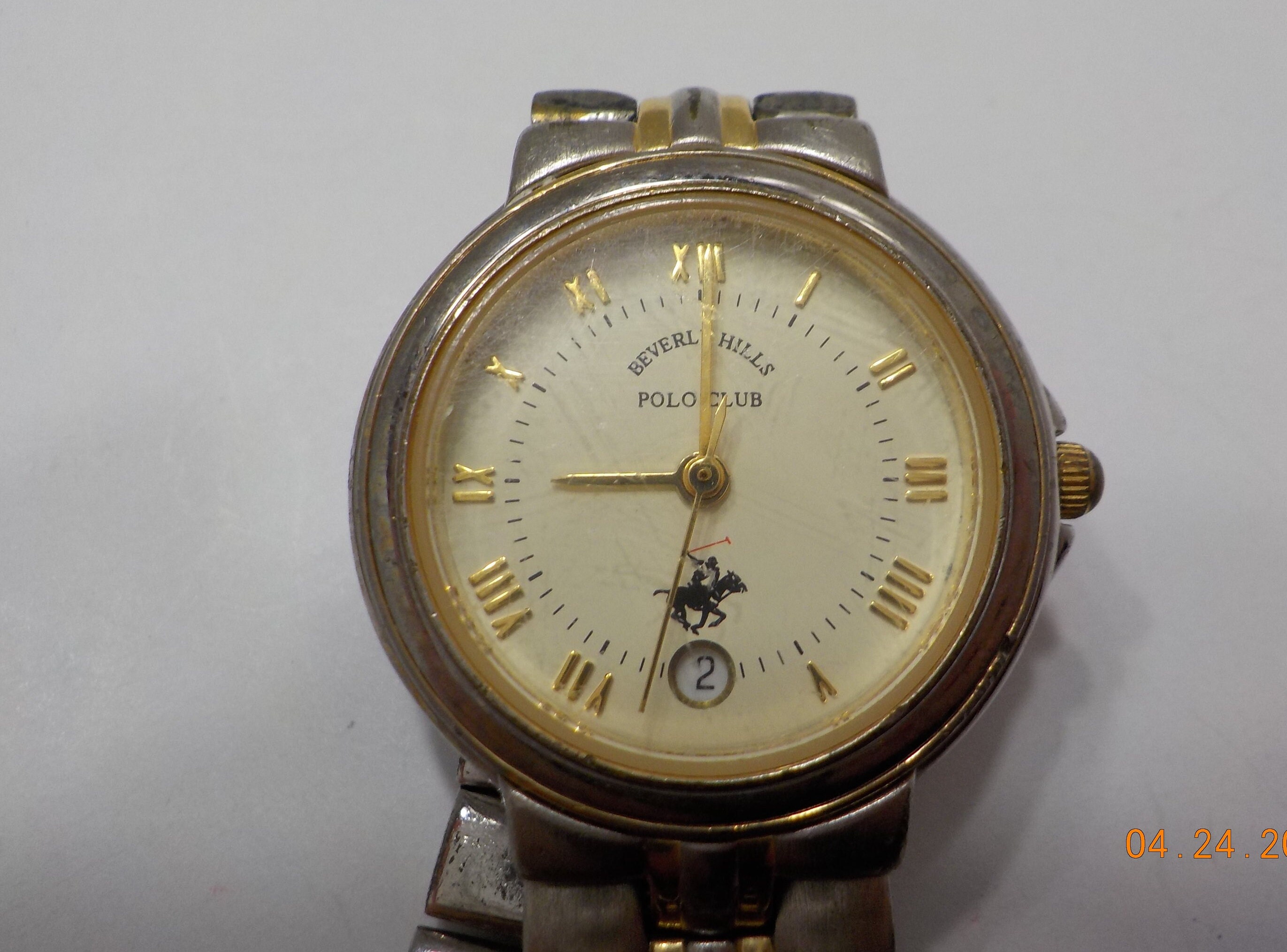 Vintage Beverly Hills Polo Club Wrist Watch 9630 New Batteryworks