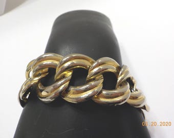 Vintage Gold Tone Link Bracelet (8201)