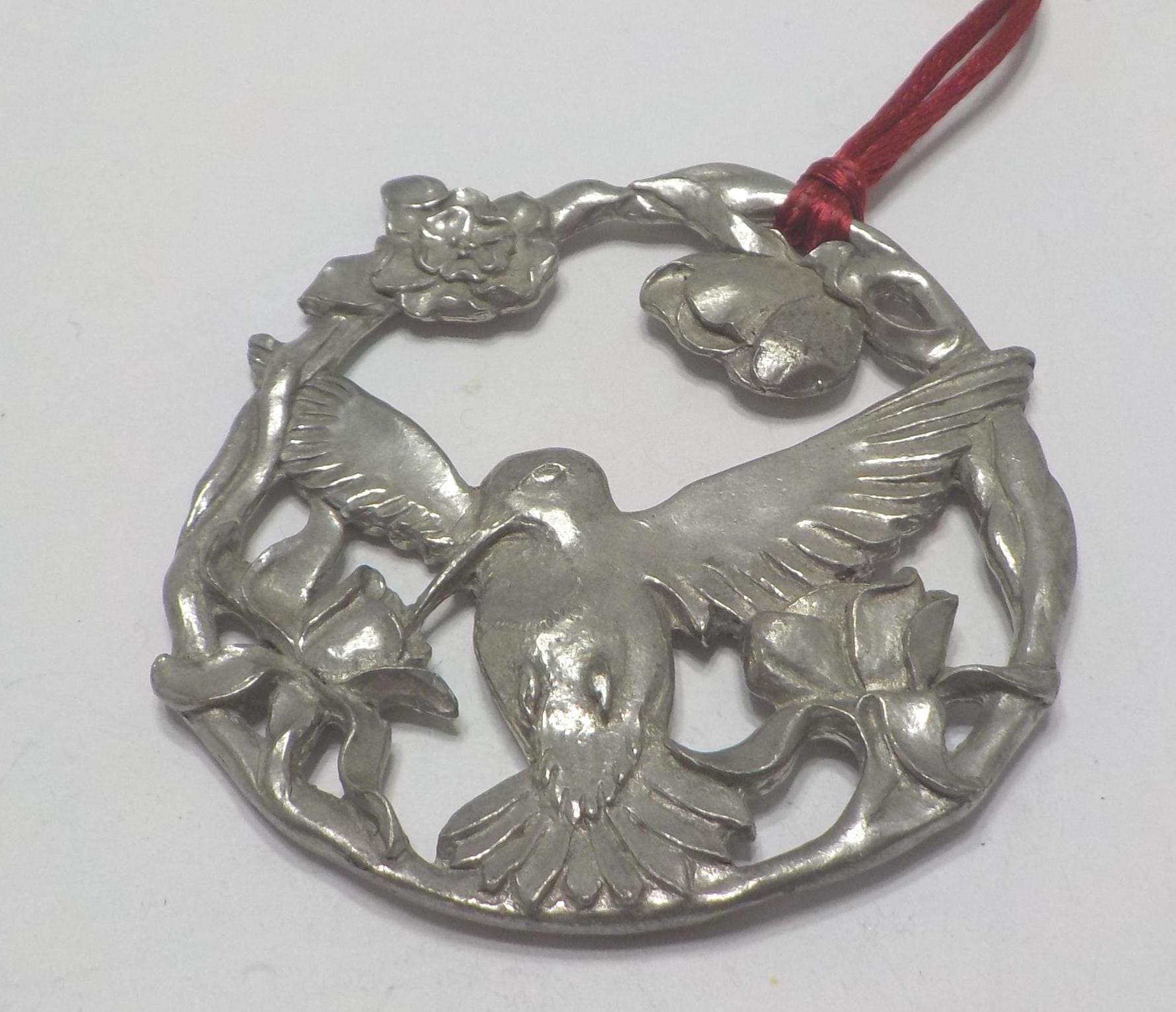 Vintage 1996 Seagull Pewter Ornament (15) Hummingbird Ornament