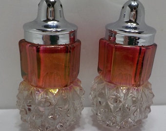 Vintage Indiana Glass King's Crown Shakers (16-A) Diamond Point