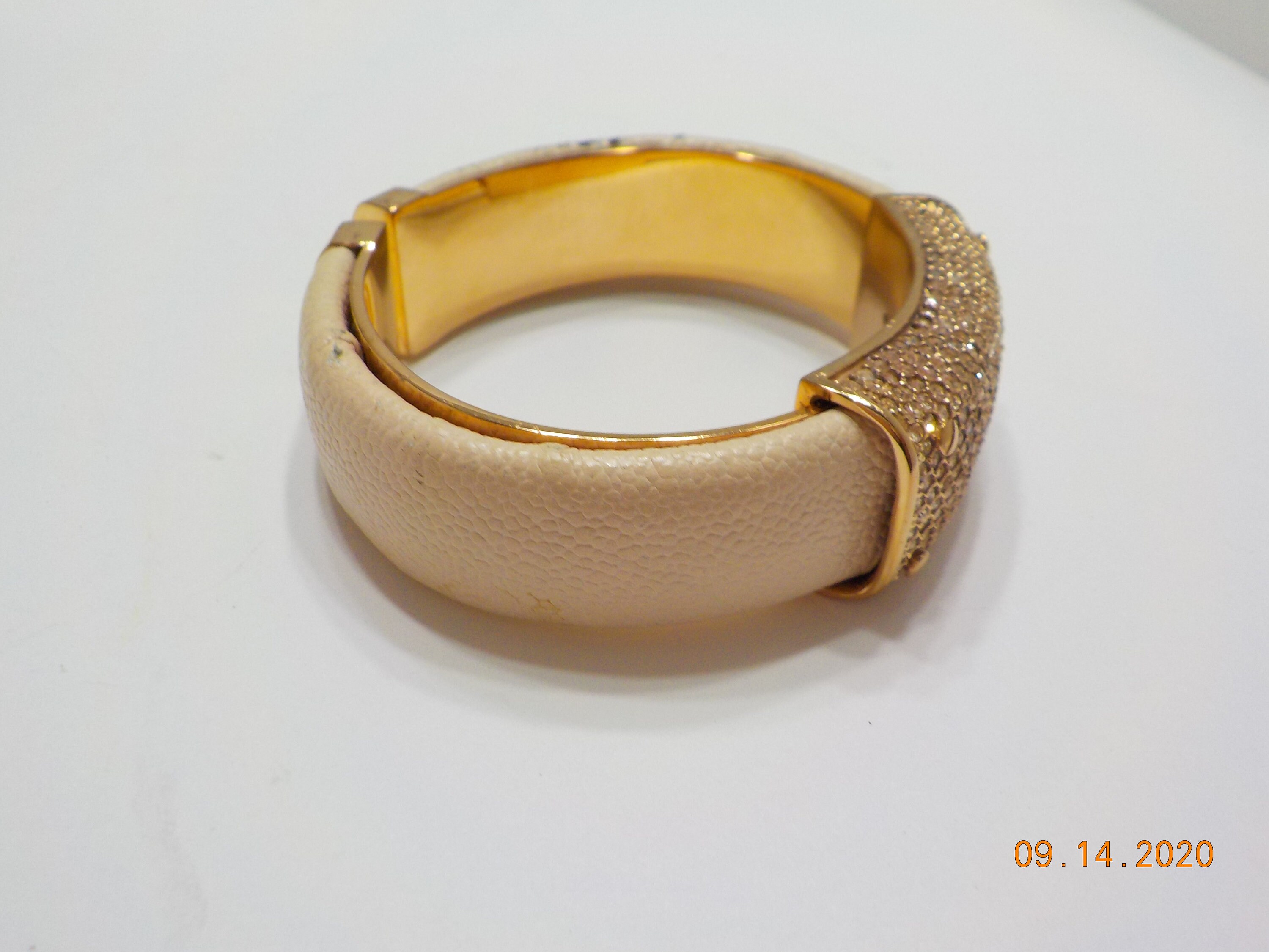 Vintage Henri Bendel Double Hinged Cuff Bracelet (5599) Pave