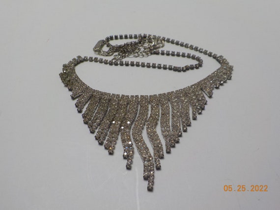 Vintage Sparkly Rhinestone Choker Necklace (507) … - image 4