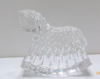 Vintage Waterford Crystal Rocking Horse Paperweight--Gorgeous!!
