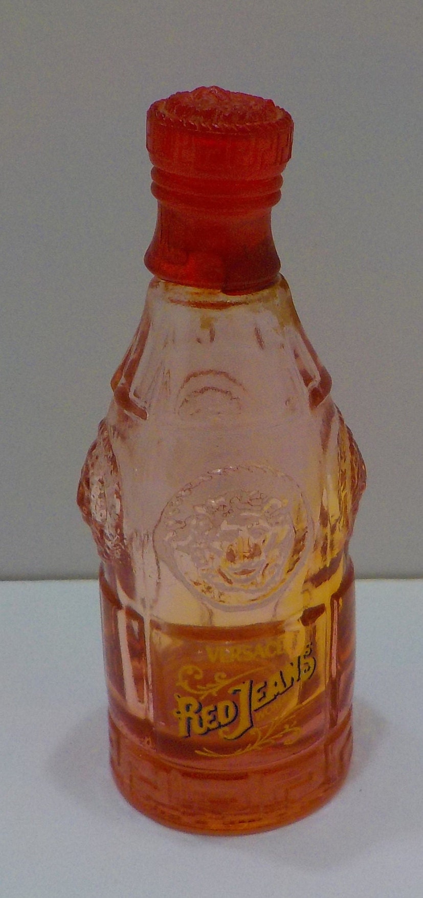 Vintage 1994 Red Jeans by Versace 16 B EDT Empty Bottle Etsy