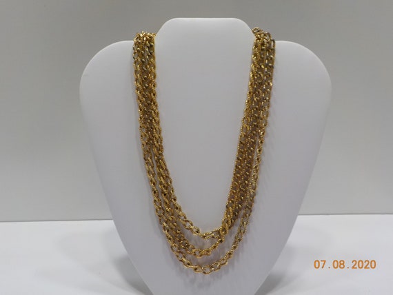 Vintage Monet Long Gold Tone Chain Necklace | Necklace, Chain necklace,  Vintage monet
