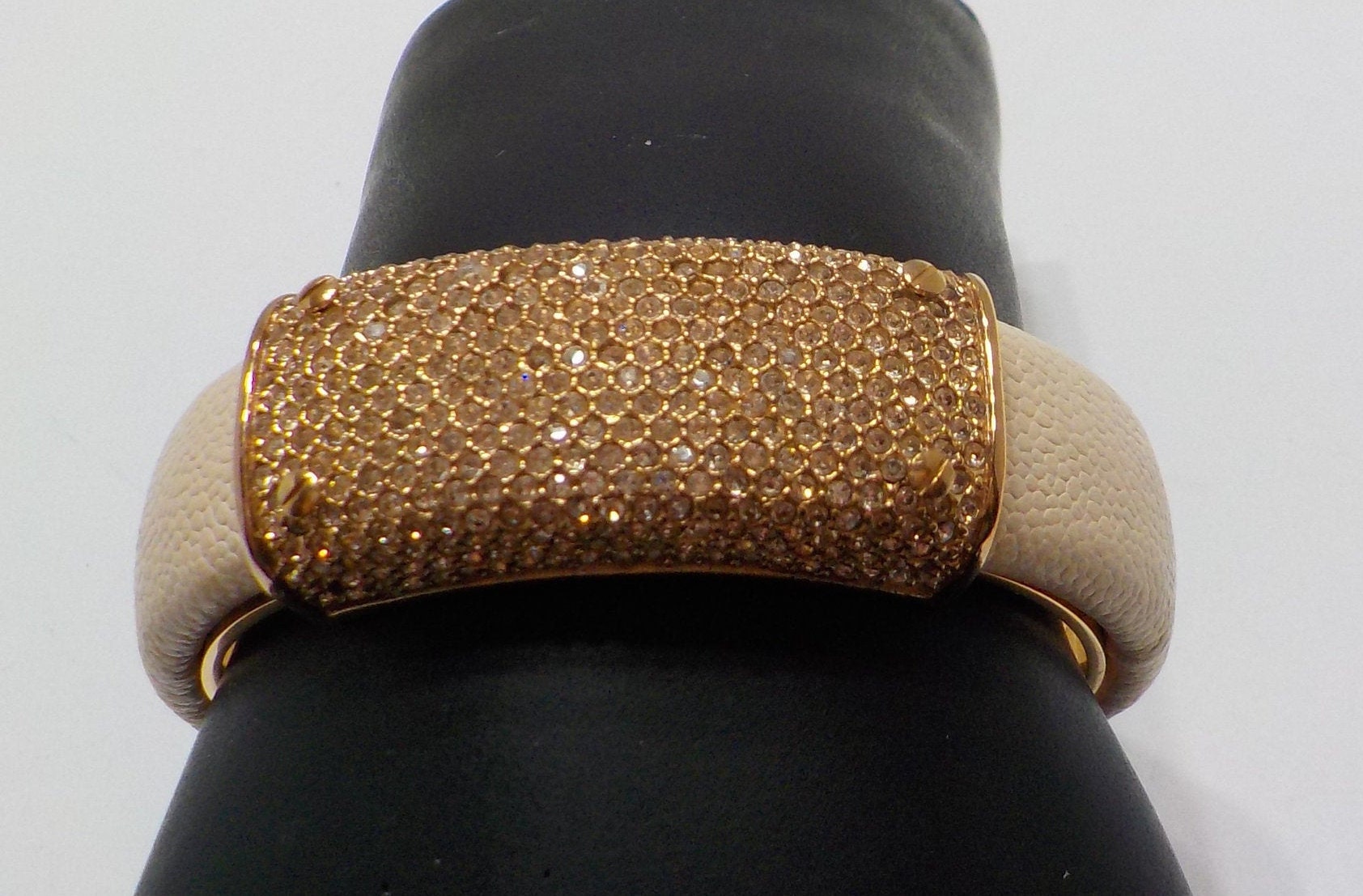Henri Bendel Rose Gold Tone Chain and Cuff Bracelet (Double Bracelet)