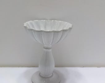 Portavelas de cerámica esmaltada Vintage Creative Co-Op (22-1) Baño para pájaros en miniatura/Plato para anillos