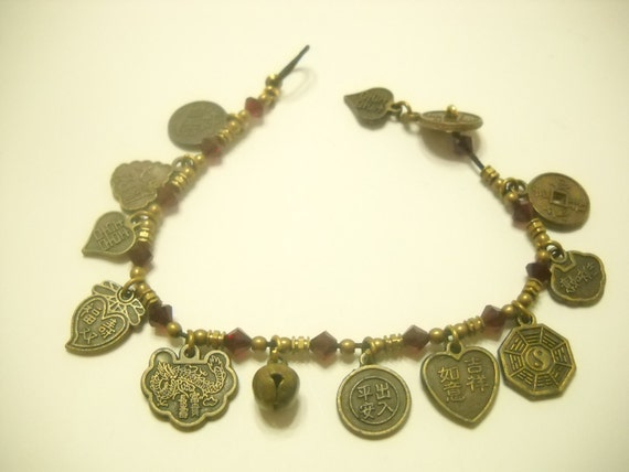 Vintage Oriental Demi Parure--Necklace And Bracelet (804) Oriental Charms View 3