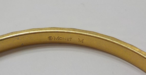 Vintage Monet Gold Tone Bangle Bracelet (4841) - image 3