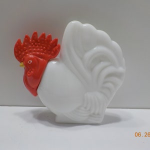 Vintage Avon Milk Glass Rooster (28) Once Held 6 fl. oz. Moisturized Hand Lotion---Empty Decanter
