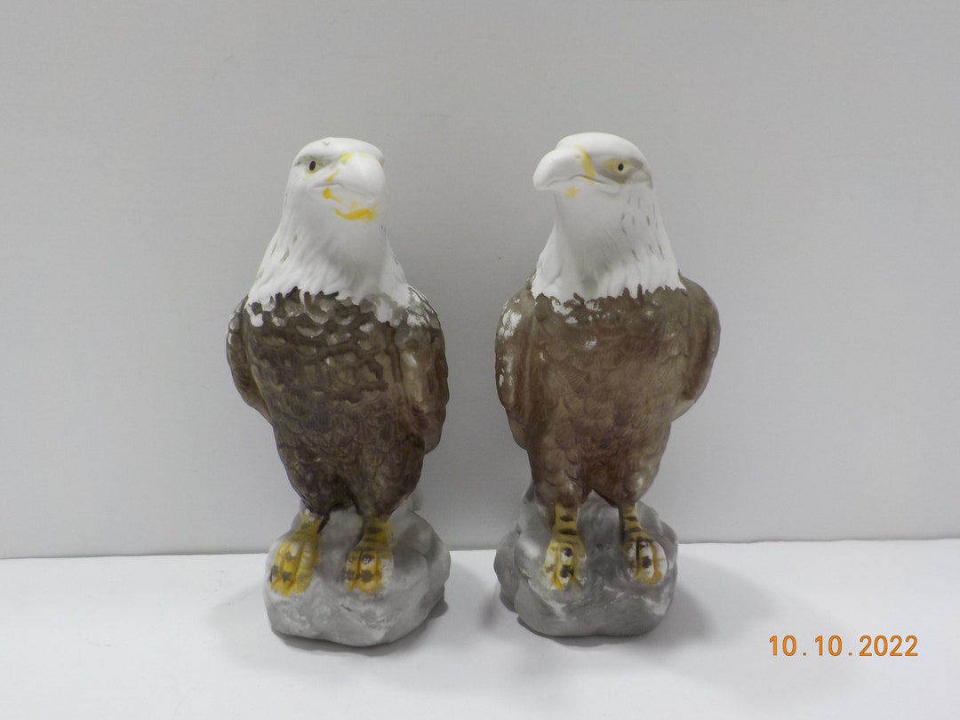 Vintage Artmark Bald Eagle Figurines 16 Two Resin Bald Eagles Etsy