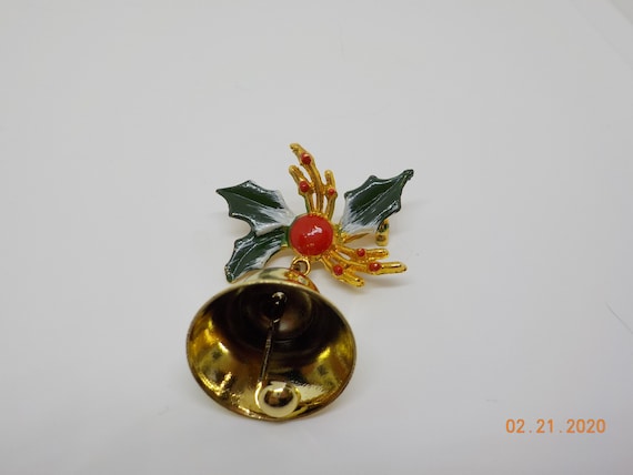 Bell♡ Vintage Gold Tone Jingle Bell Brooch (6121) Jingling Bell - Etsy
