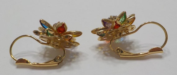 Vintage Multi Colored Crystal Earrings (7992) Cry… - image 5