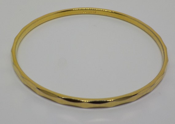 Vintage Monet Gold Tone Bangle Bracelet (6159) Di… - image 3