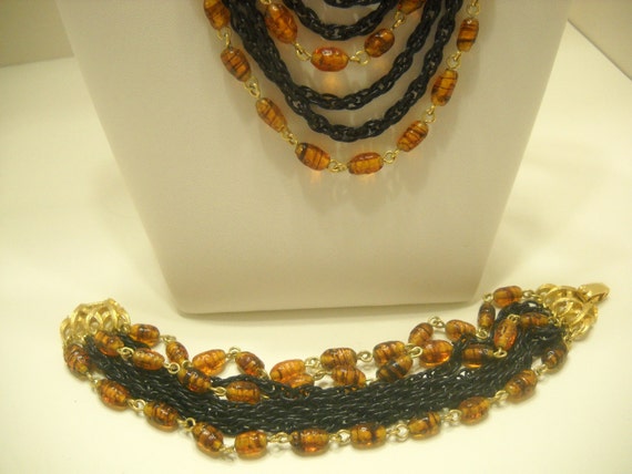 Vintage Demi Parure (4990) Five Strand Necklace &… - image 3