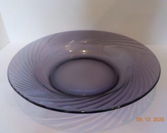 Vintage Pyrex Amethyst Tint Glass Swirly Bowl--U.S.A.