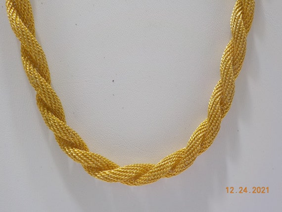 Vintage Avon Gold Tone Twisted Mesh Necklace (772… - image 1