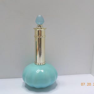 Vintage Avon Decorator Cologne Mist (16-A) 4 oz. Bird Of Paradise--Empty Decanter--Perfect Vanity Display--Mint Seafoam Decanter