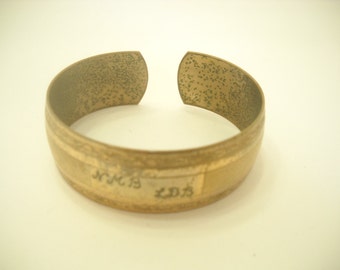 Vintage Gold Tone Engraved Cuff Bracelet (6409) NMB LDB