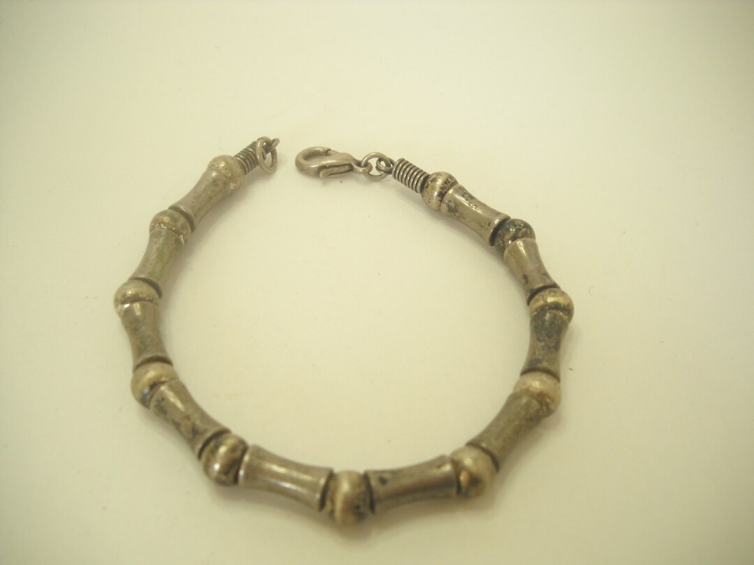 Vintage Silver Tone Link Bracelet 6423 - Etsy