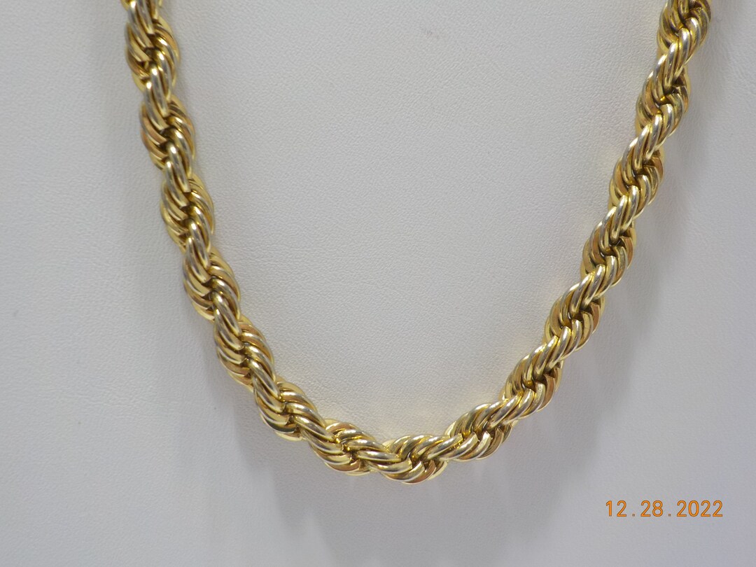 ■VINTAGE HOLLYWOOD■ Twist Chain Necklace VH24NNNE173M Gold Rope Twist Chain Necklace, Gold Chain Necklace, Rope