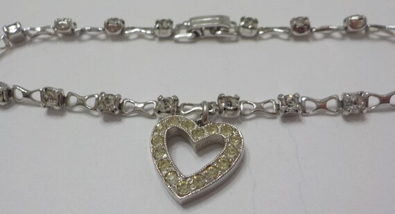 Vintage EB Rhinestone Tennis Bracelet (7208) Pave… - image 3