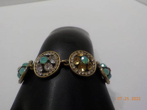 Vintage Rhinestone Bracelet (2423) Loaded With Sp… - image 1