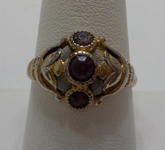 Vintage Avon Faux Amethyst Ring (2731) Size 9.5 - image 3