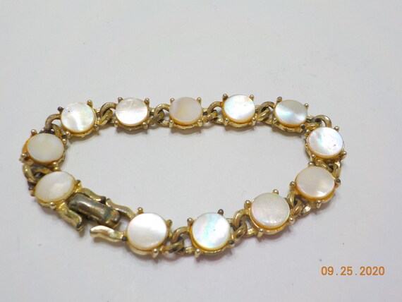 Vintage Coro Mother of Pearl Bracelet (6156) - image 1