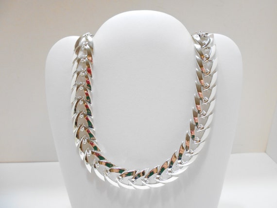 Vintage Coro Silver Tone Link Necklace (262) - image 1