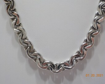 Vintage Barclay Silver Tone Links Choker Necklace (#1968) - Etsy