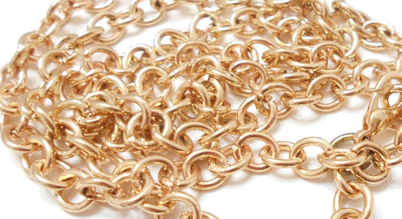 Vintage Bright Gold Tone Chain Necklace (5736/573… - image 3