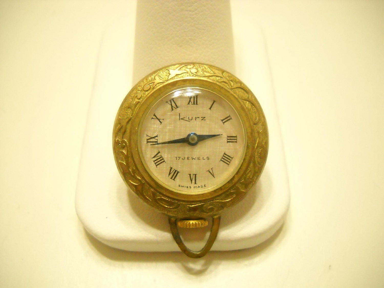 Vintage Kurz 17 Jewels Pendant Watch Necklace 185 Swiss Made