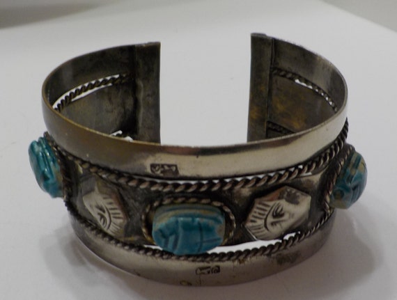 Vintage Southwestern Style Cuff Bracelet (7854) - image 3