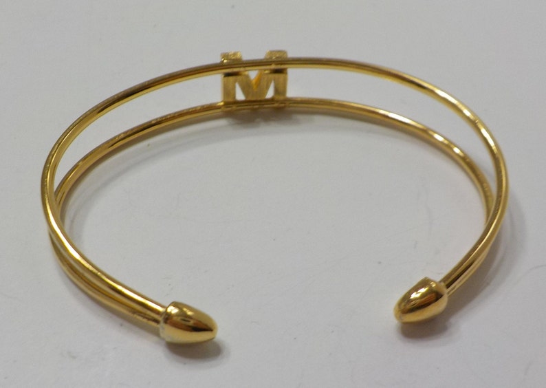 Vintage Trifair Initial M Cuff Bracelet 6616 Classic!
