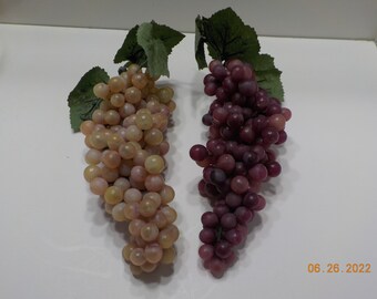 Vintage Faux Red & Green Grape Clusters (28) Perfect Wall Hanging