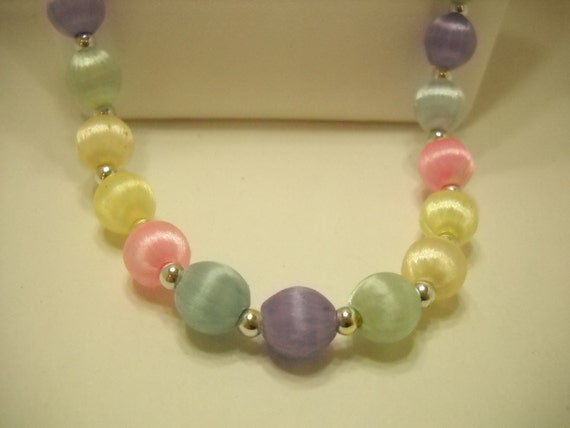 Vintage 24" Pastel String Beaded Necklace (2171) … - image 2