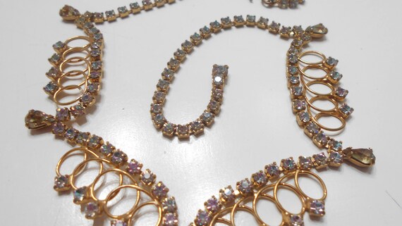 Gorgeous Scalloped Rhinestone Choker Necklace Dem… - image 7