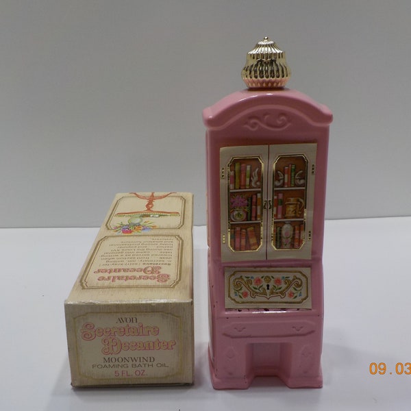 Vintage Avon Secretaire (17-A) 5 fl. oz. Moonwind Foaming Bath Oil--Full Decanter