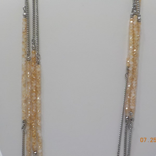 Vintage Jewel Kade (JK) Four Strands Necklace (2442) Chains & Sparkly Beads