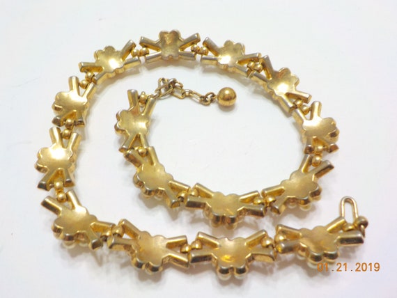 Vintage Trifari Faux Pearl & Rhinestone Choker Ne… - image 5