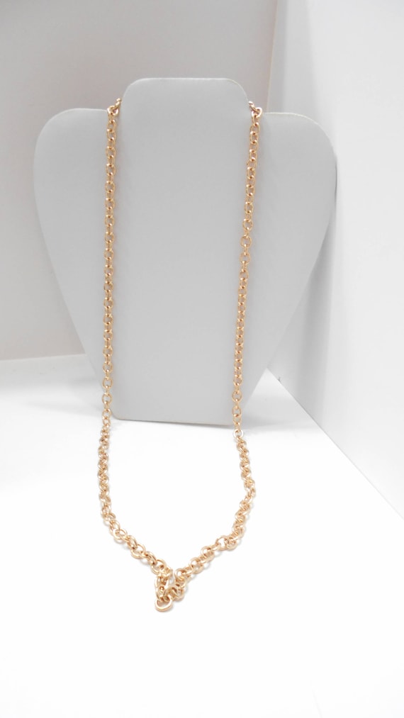 Vintage Bright Gold Tone Chain Necklace (5736/573… - image 1