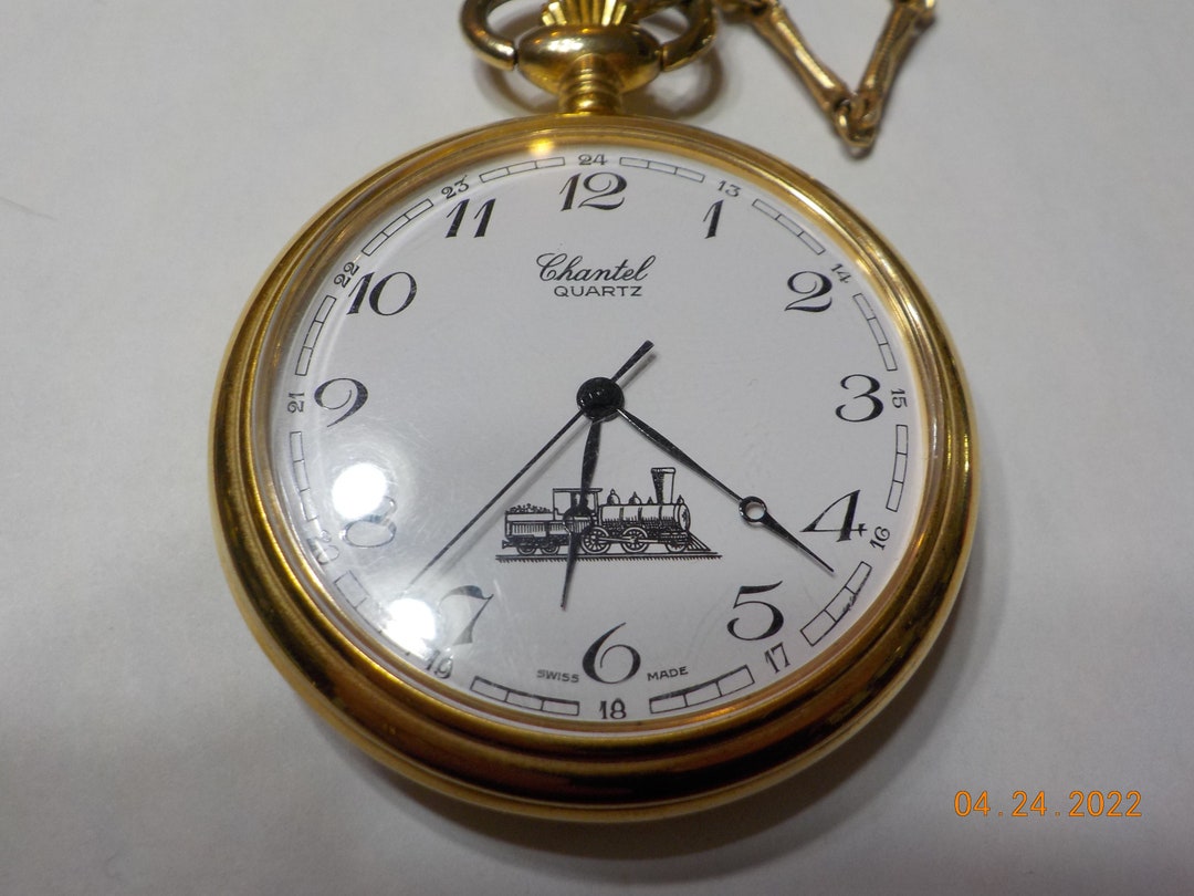 Vintage Chantel Quartz Pocket Watch (9609) Swiss Made--works Great - Technical View