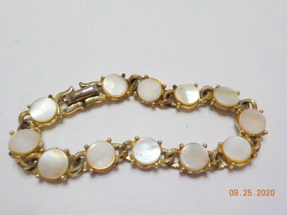 Vintage Coro Mother of Pearl Bracelet (6156) - image 2