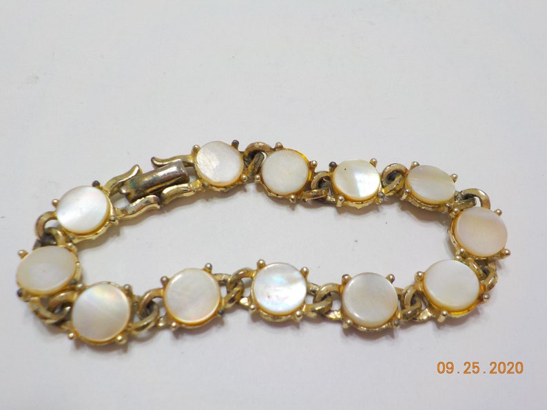 Vintage Coro Mother of Pearl Bracelet 6156 image 2