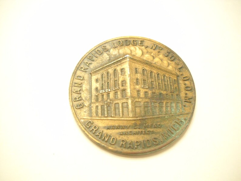 Vintage GRAND RAPIDS LODGE No. 50 Copper Coin For Purchasing Etsy