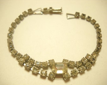 Vintage Clear Rhinestone Bracelet (2601)