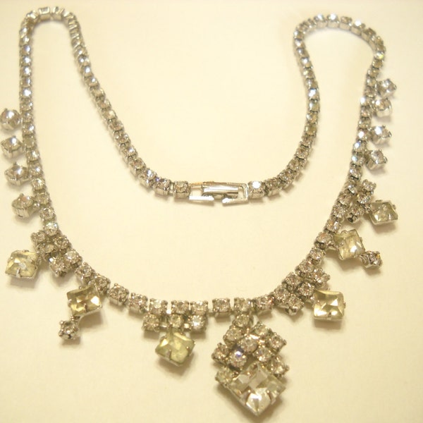Vintage 18" RHINESTONE NECKLACE (5948) BEAUTIFUL Sparkle